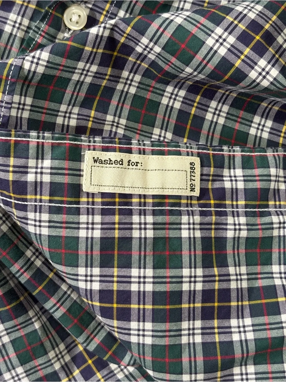 J. Crew Navy Plaid Button-Up Size Large 100%. Cotton
